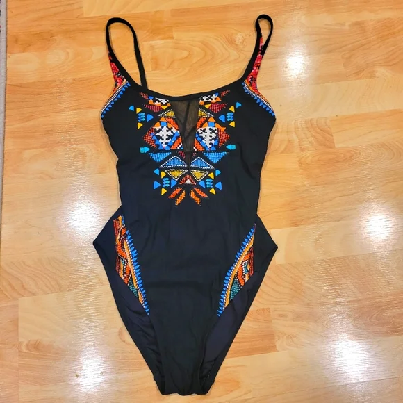La Blanca One Piece Swim Suit Black Size 4 - Picture 1 of 12